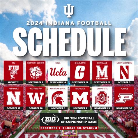 indiana hoosiers football schedule|2024 indiana university football schedule.